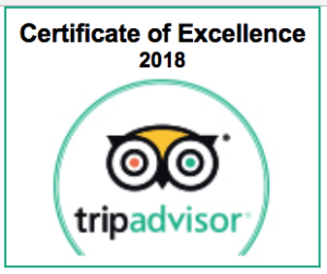 Sea Spray Inn Award, this is the  TripAdvisor Badge for its Certificate of Excellence, year 2018