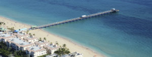 Sea Spray Inn. This is a areal closeup picture of the Anglin peer in Lauderdale by the Sea