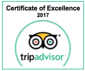 Sea Spray Inn Award, this is the  TripAdvisor Badge for its Certificate of Excellence, year 2017
