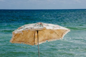 Sea Spray Inn. This is a picture of an umbrella on the beach
