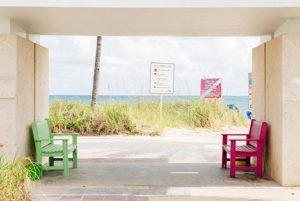 Sea Spray Inn. This is a picture of a beach access portal in Lauderdale by the Sea